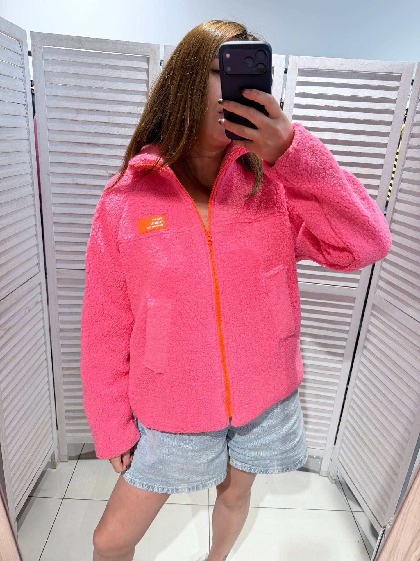 Veste zippée en molleton bouclé: Rose / TU - DupontDupont