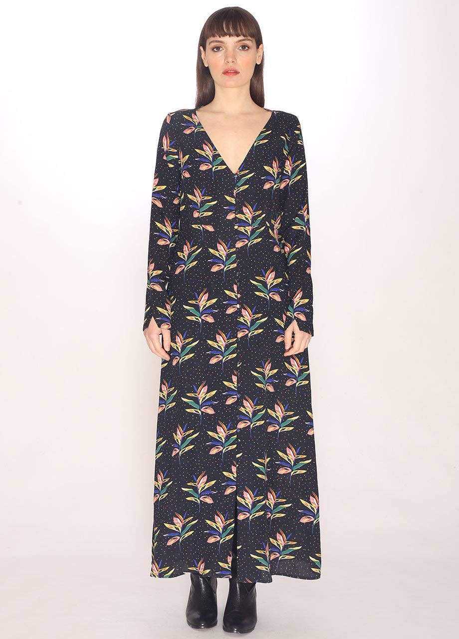 ROBE LONGUE PÉTALE