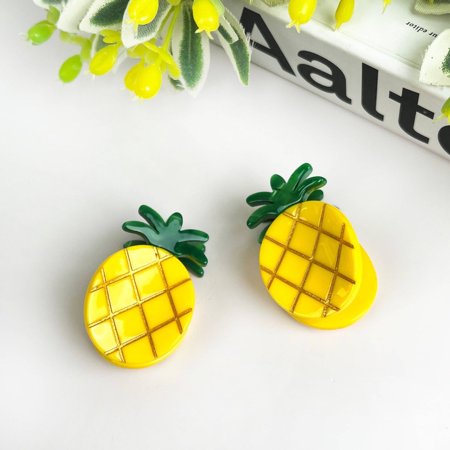 Mini pince à cheveux fruitée, petits accessoires pour cheveux: Ananas