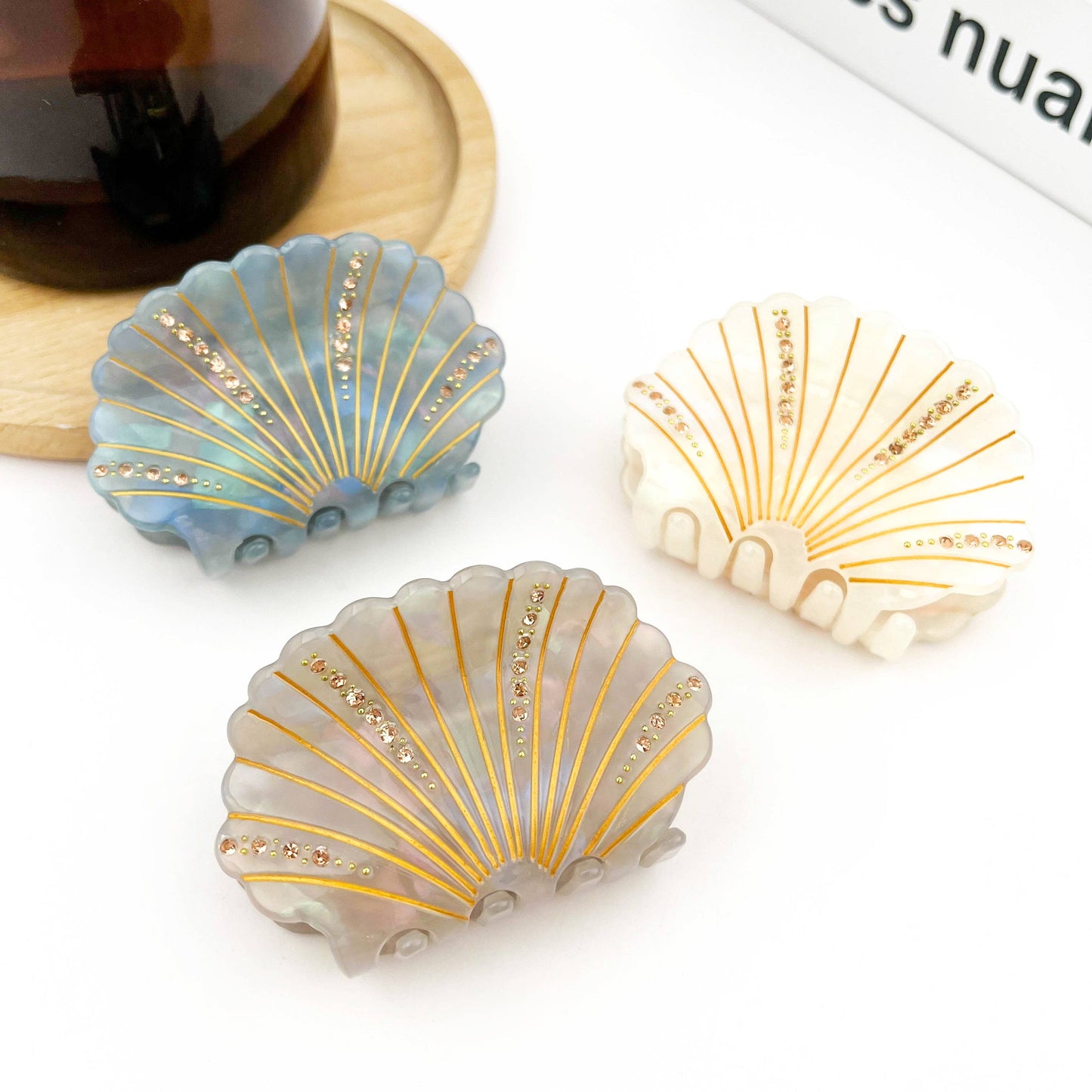 Pince à cheveux coquillage