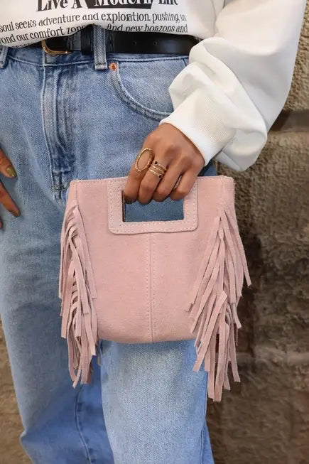Sac en daim suédé Bordeaux