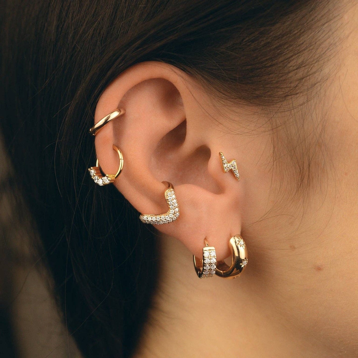 Earcuff Aurora: Argent 925
