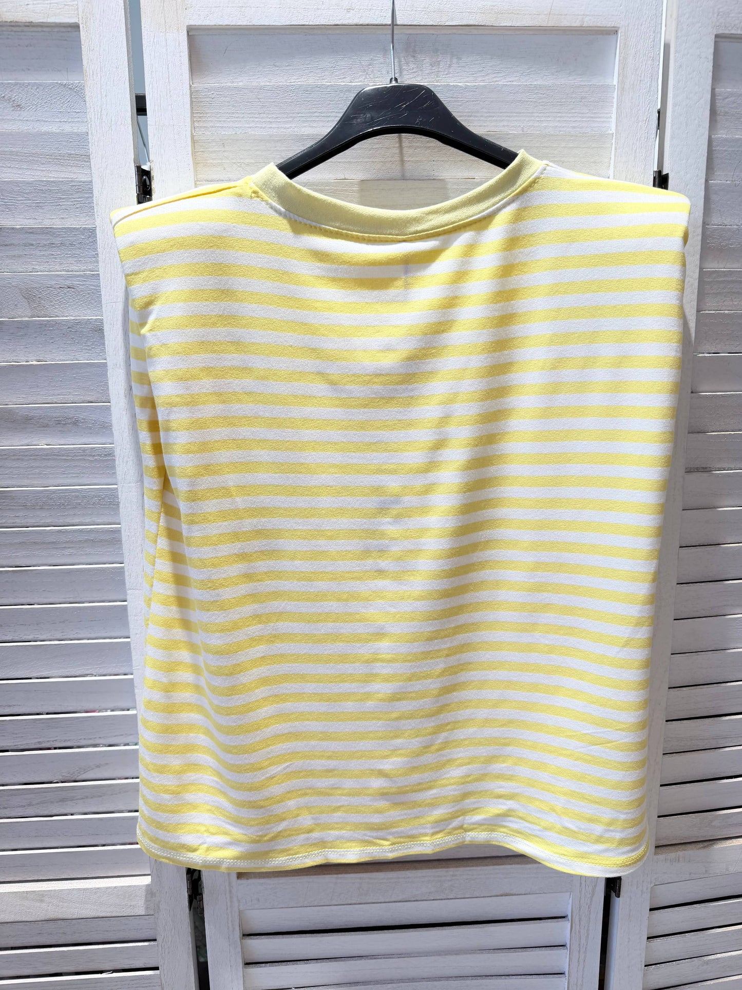 T-shirt rayé: Jaune / TU