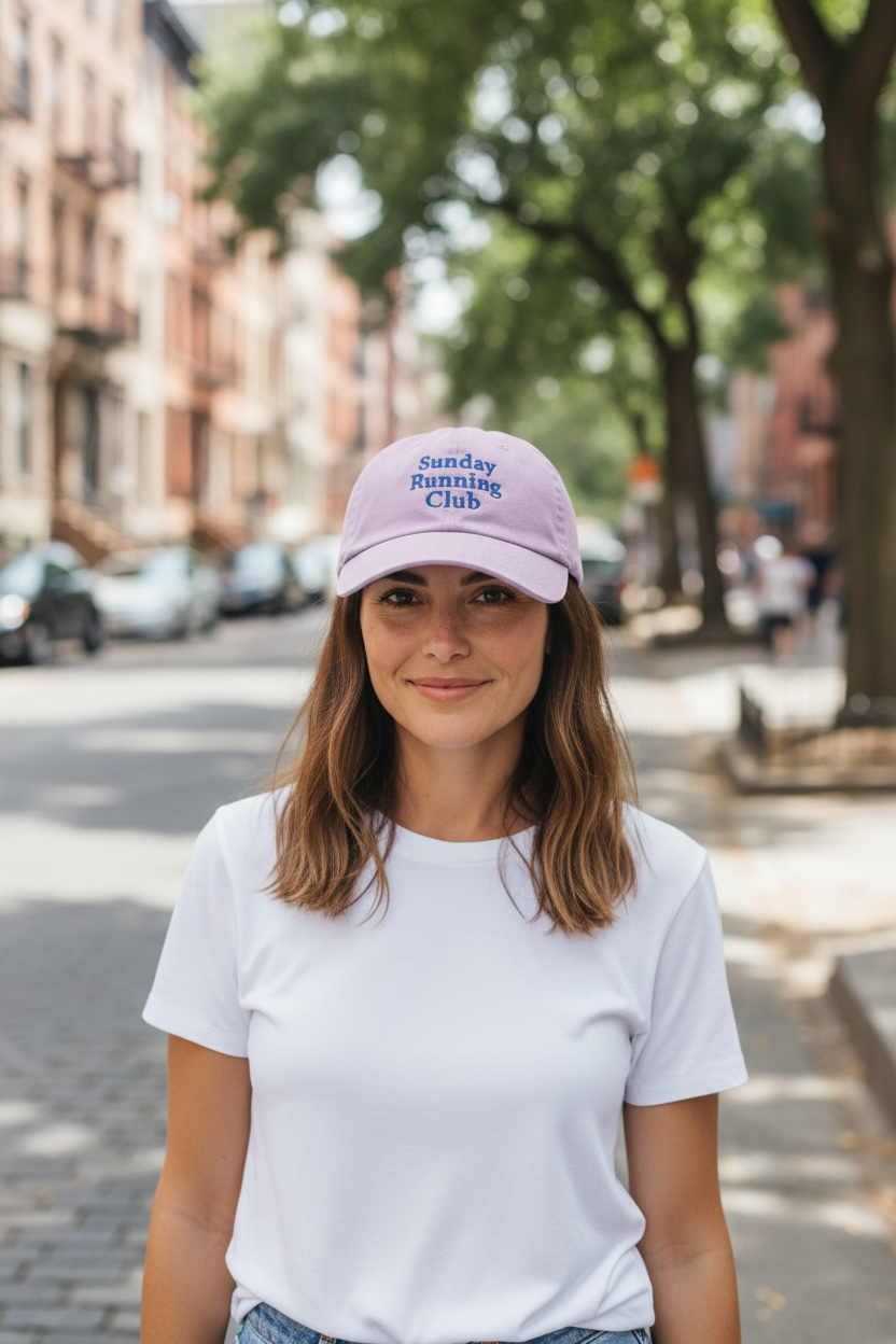 Casquette de baseball en coton brodée « Sunday Running Club » - DupontDupont