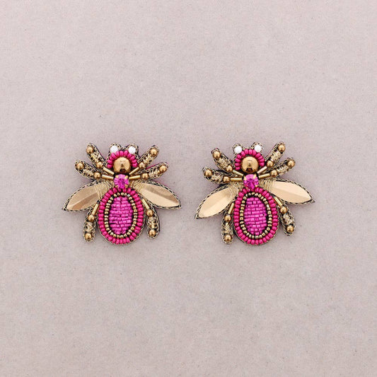 Boucles abeille Fushia