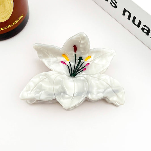 Pinces à cheveux fleur lys