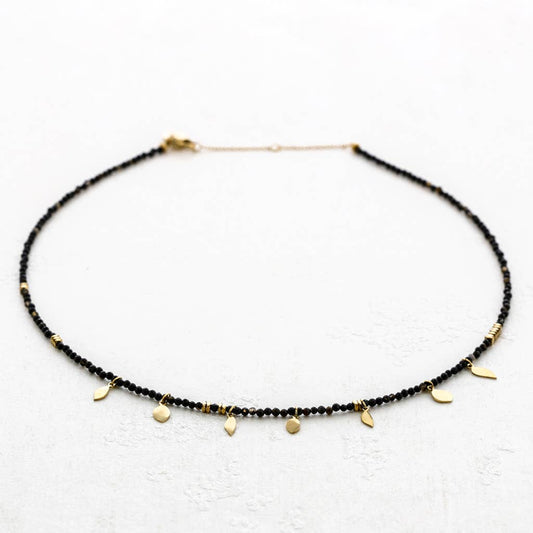 Collier Feuilles Rose