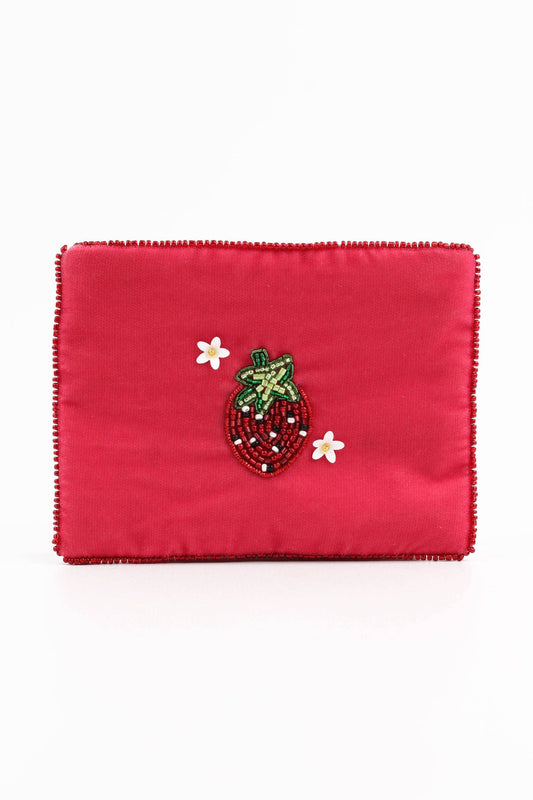 PETITE POCHETTE FRAISE ROSE