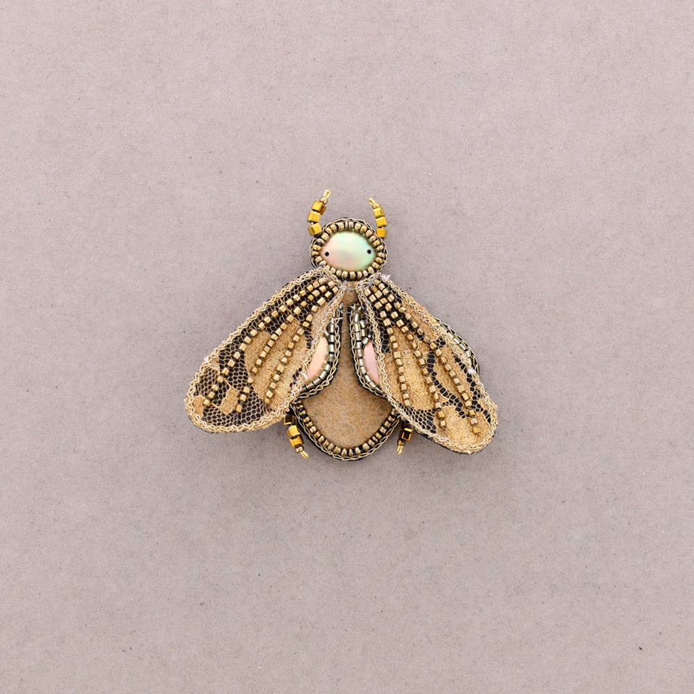 Broche Insecte Paillettes: Turquesa
