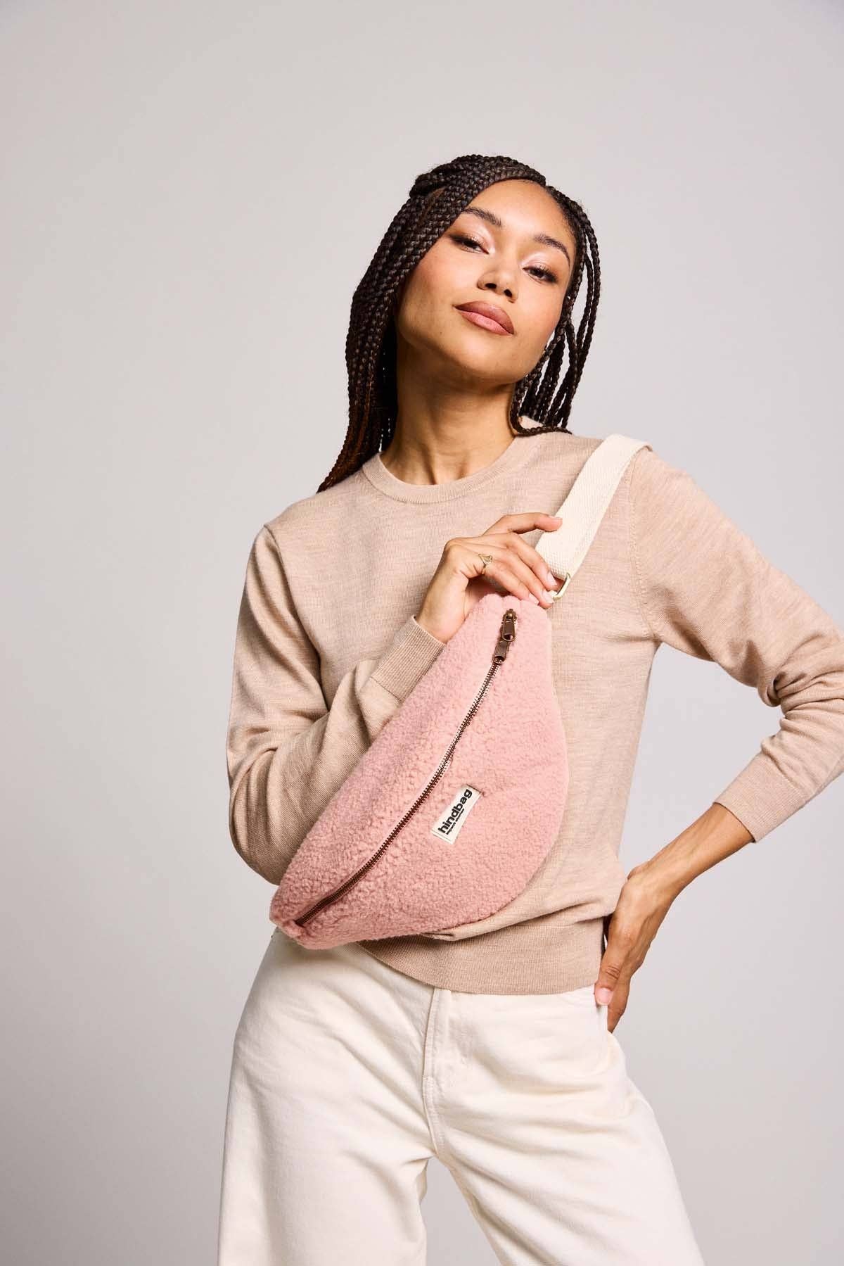 Sac banane Sasha Teddy Rose Poudré