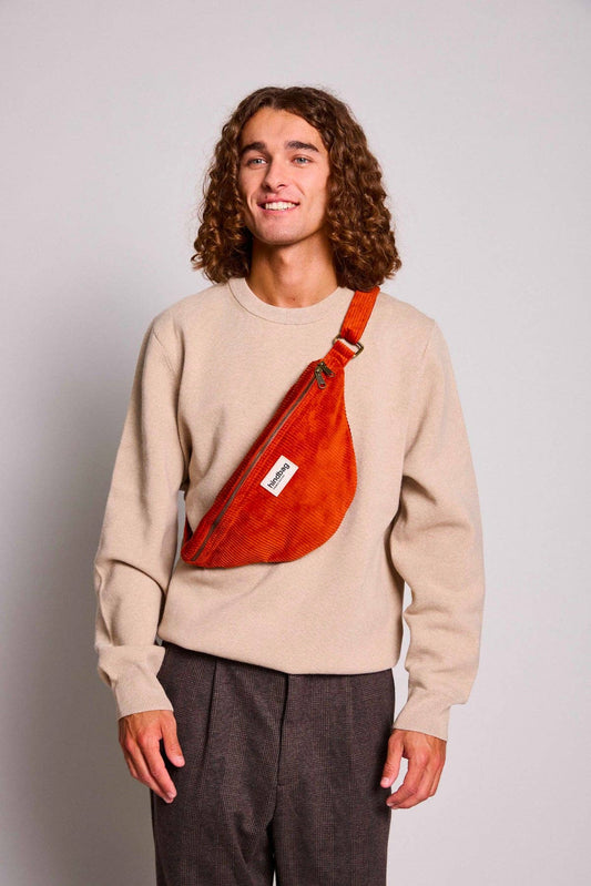 Sac banane Sasha Velours Brique