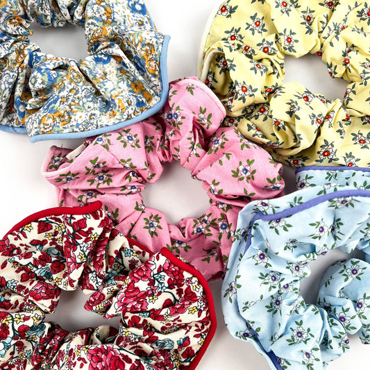 Chouchou floral élégant, attache-cheveux pour le printemps et l'été: Rose