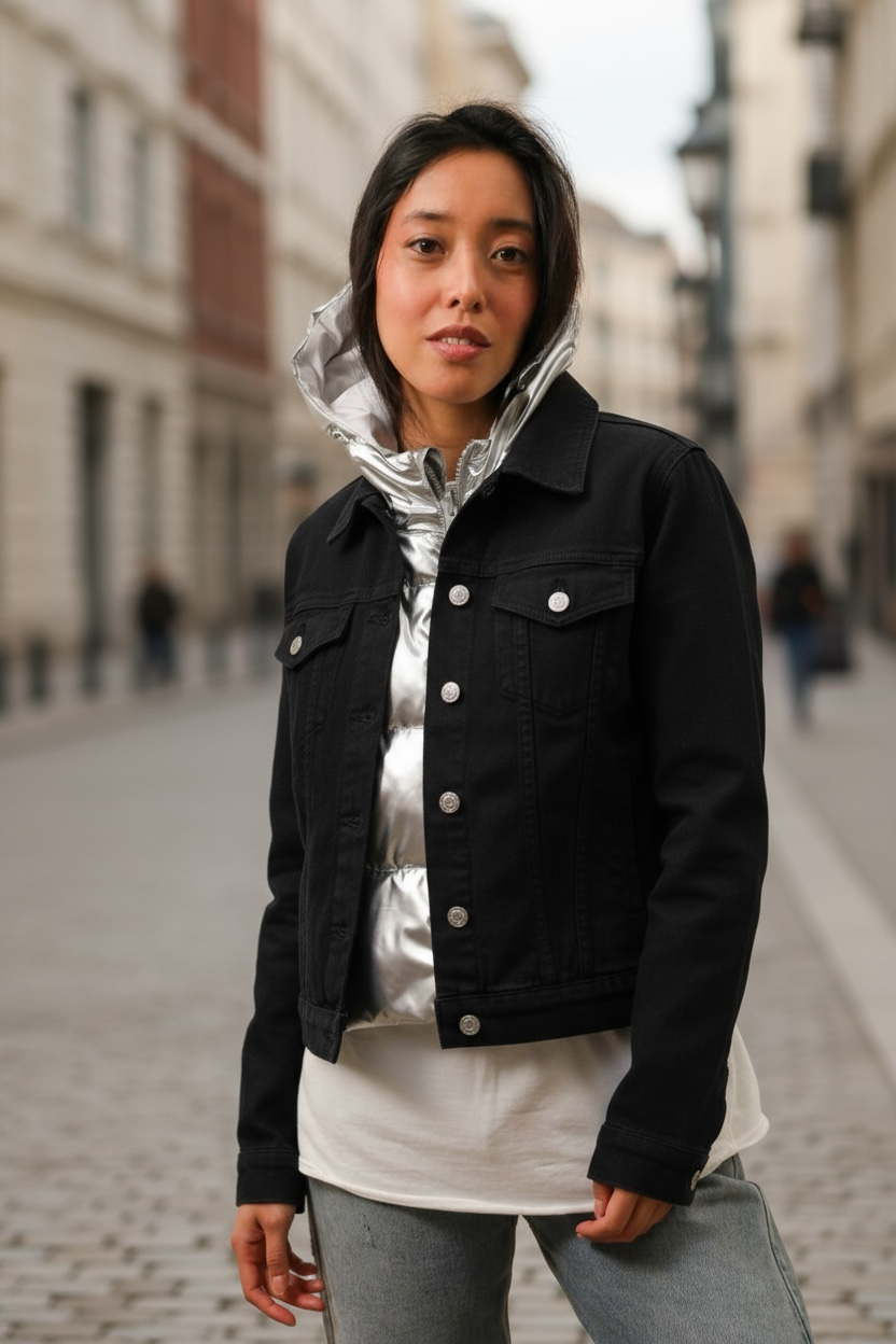 Capuche imperméable réversible : Acier