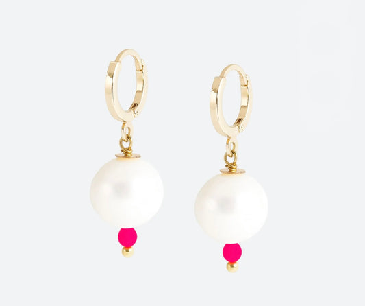 Créoles mini perle Fluo