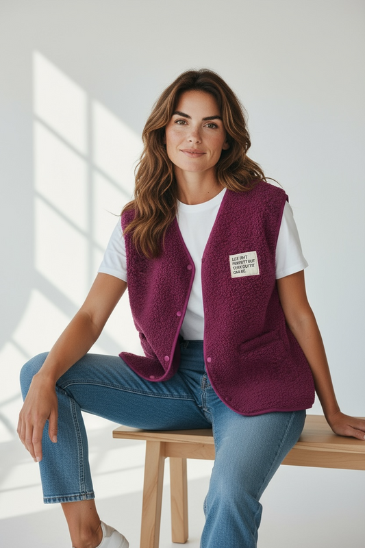 Gilet Moumoute framboise