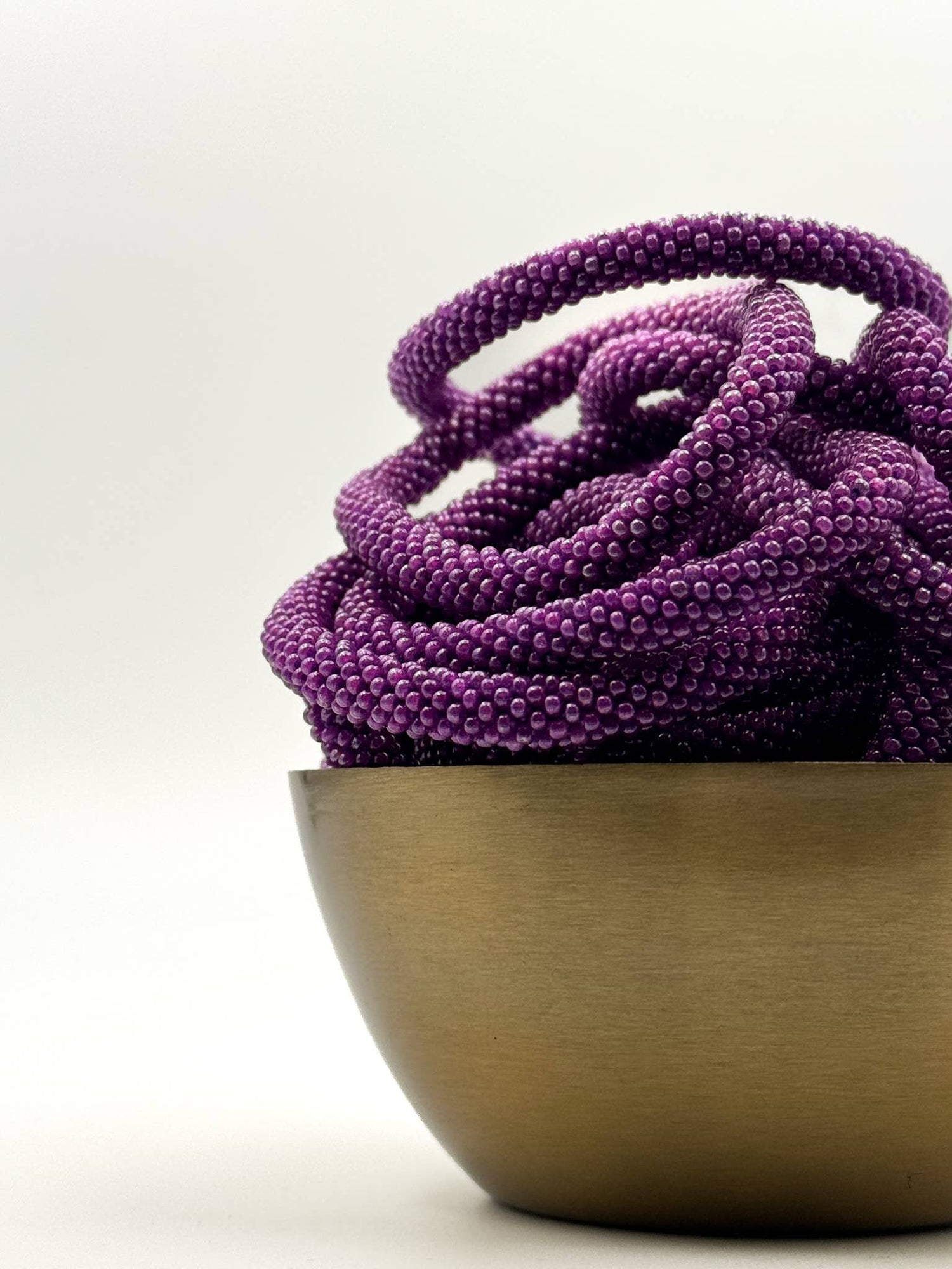 Bracelet népalais perles violettes V11 - DupontDupont