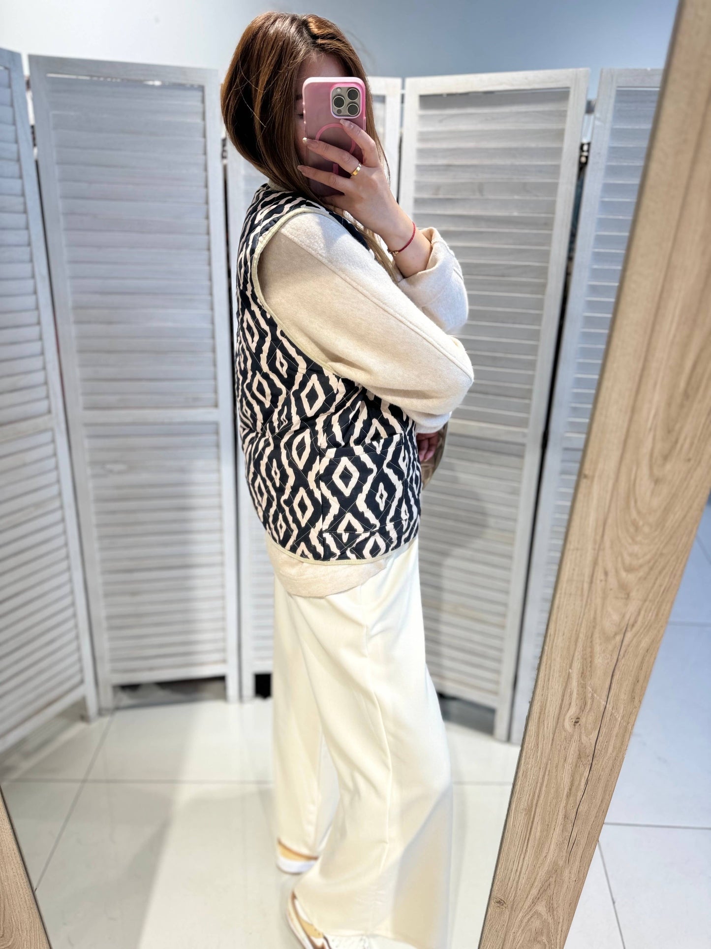 Gilet sans manches tendance - gia044noir