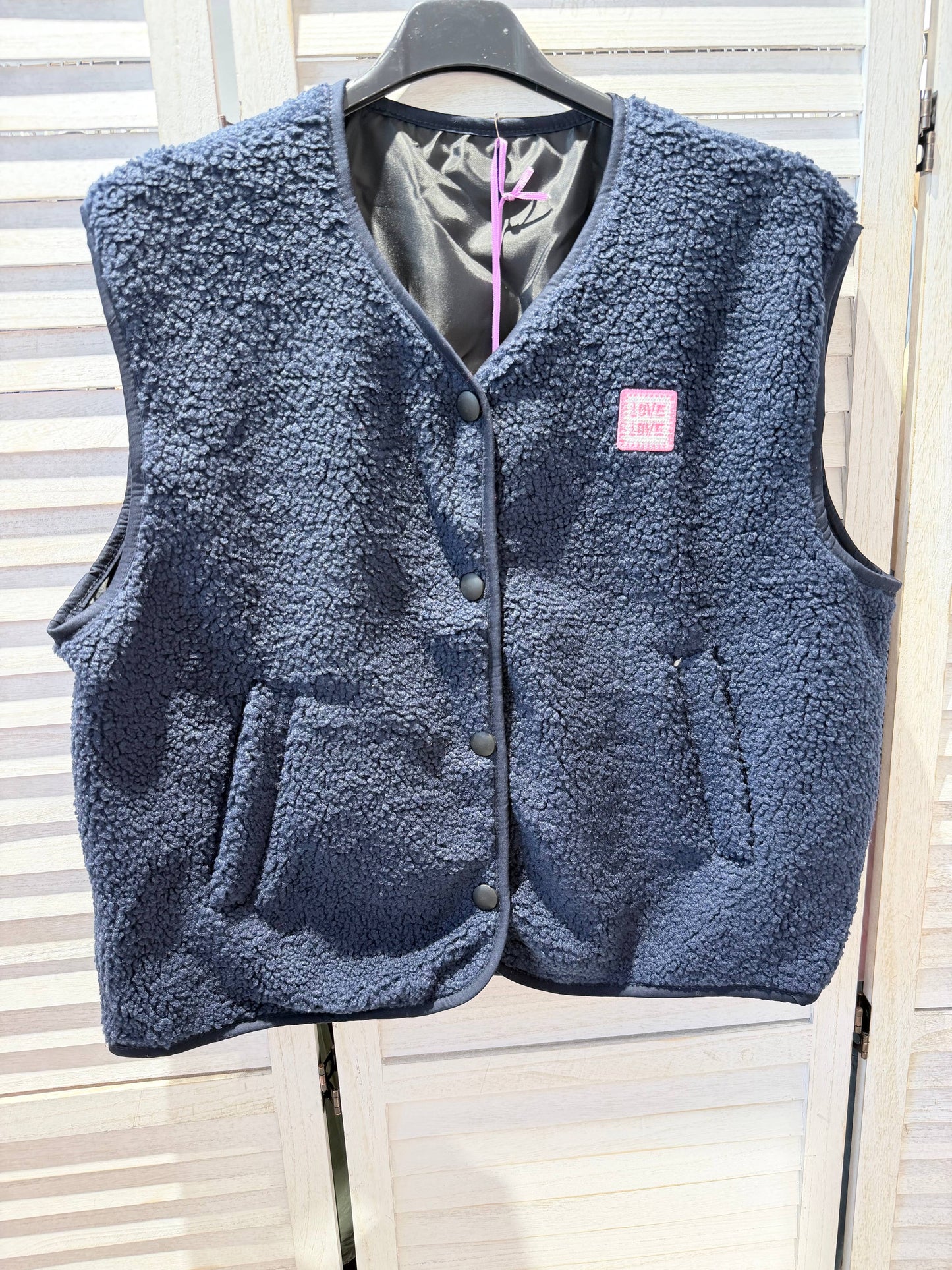 Gilet polaire à boutons: Marine / TU