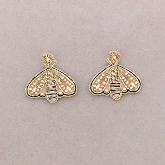 Boucles d'oreilles Insecte Perles doré - DupontDupont