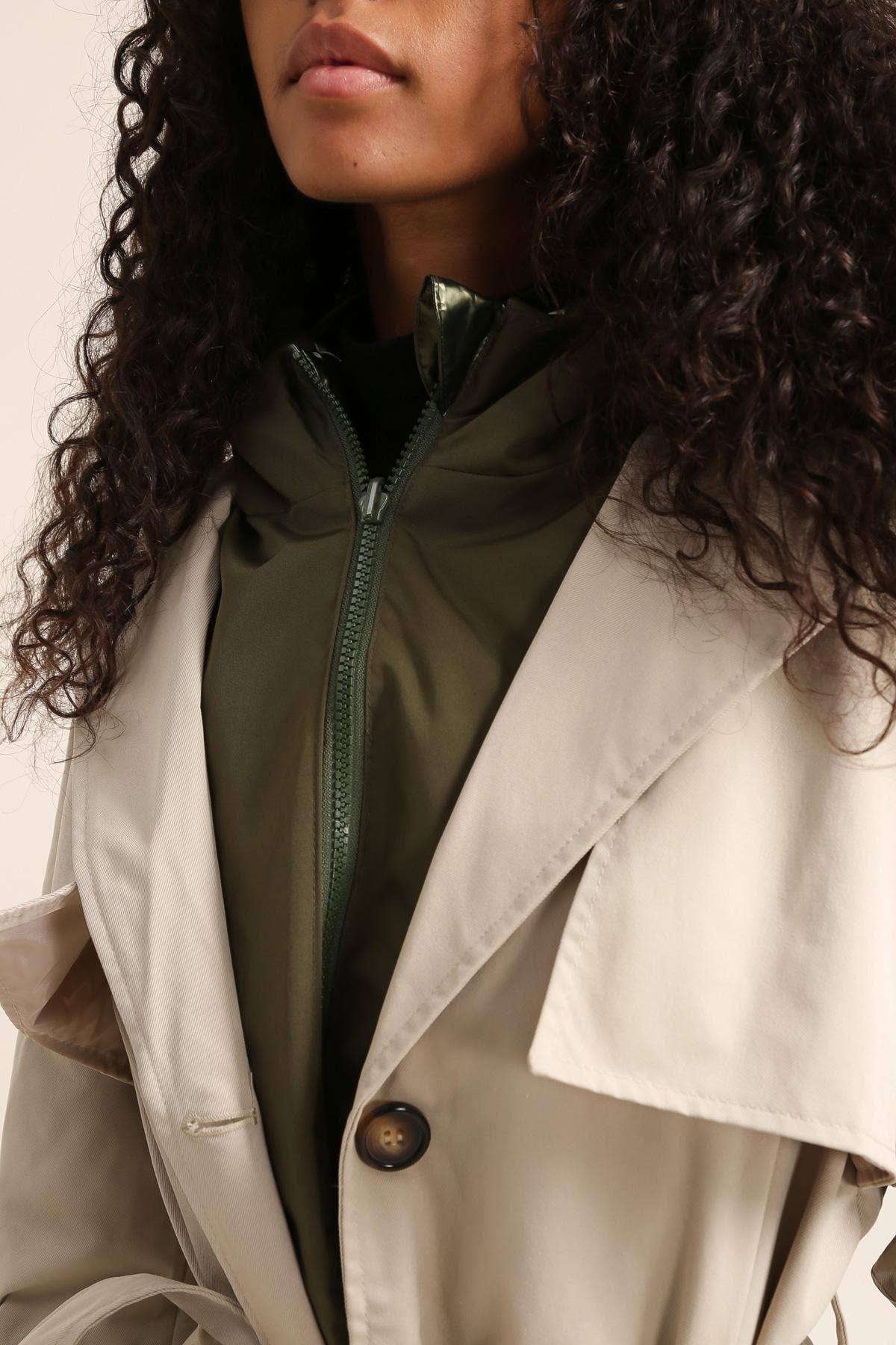 Capuche doudoune imperméable réversible : Acier