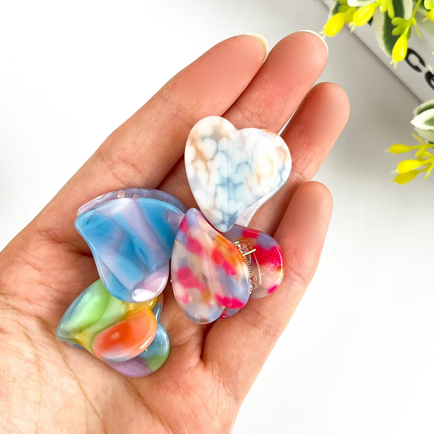 Pince à cheveux mini cœur Multicolore rose - DupontDupont