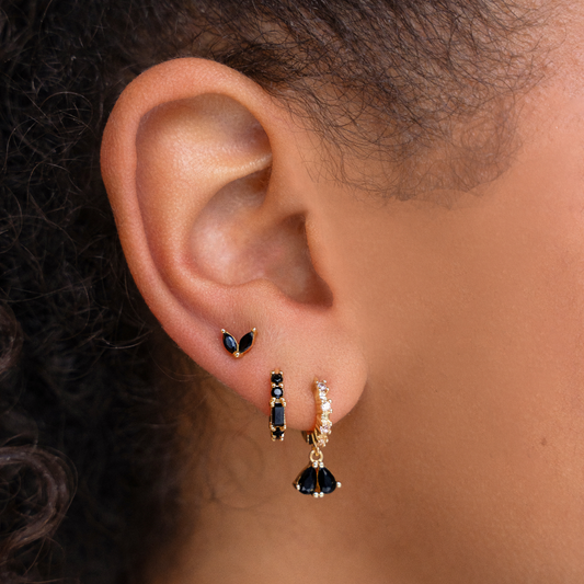 Boucles d'oreilles Aurielle noires - DupontDupont