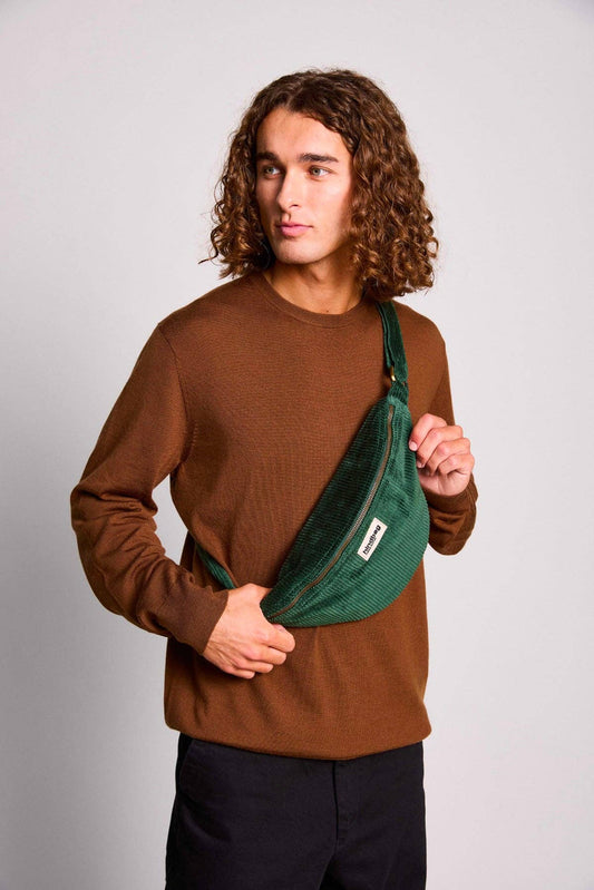 Sac banane Sasha Velours Sapin