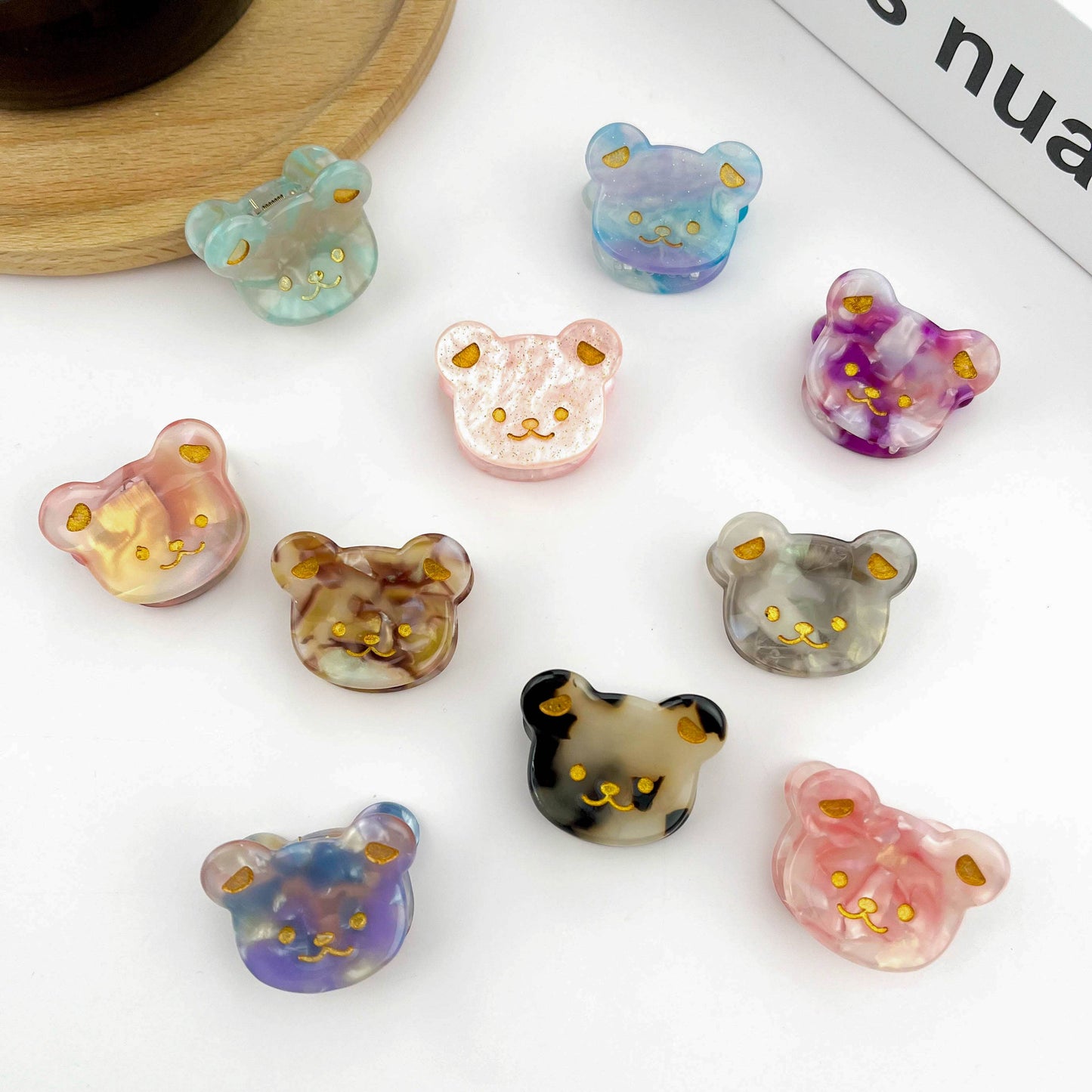 Mini pince a cheveux Ourson leopard