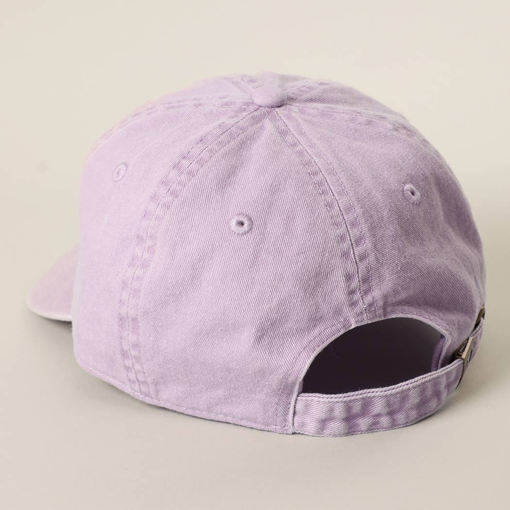 Casquette coton brodée "Strong Moms Club" Rose
