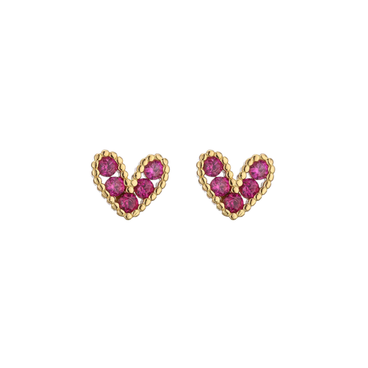 Puces cœur Fuchsia