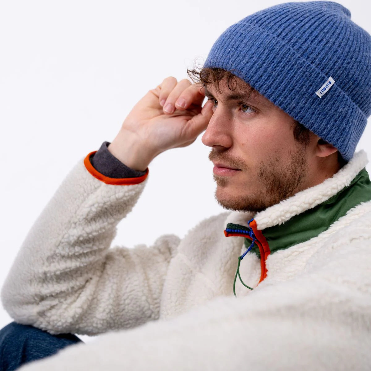 Bonnet 100% laine d’agneau - bleu jean