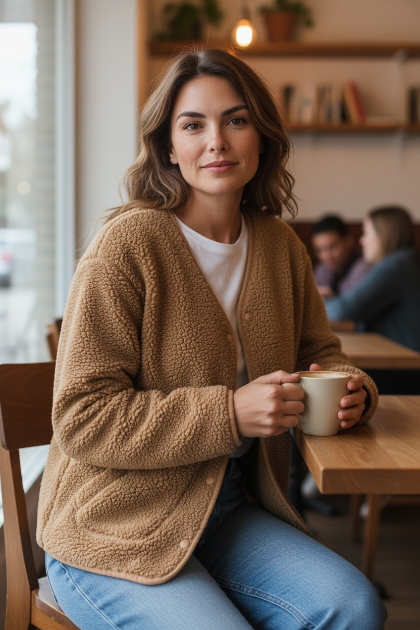 Veste Moumoute Camel