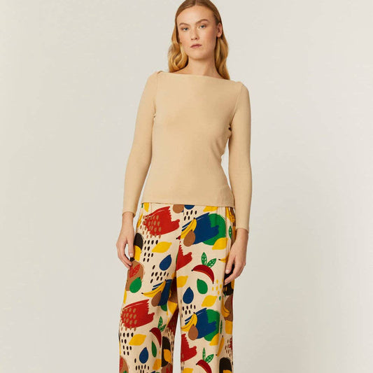 TOP COL BATEAU BEIGE