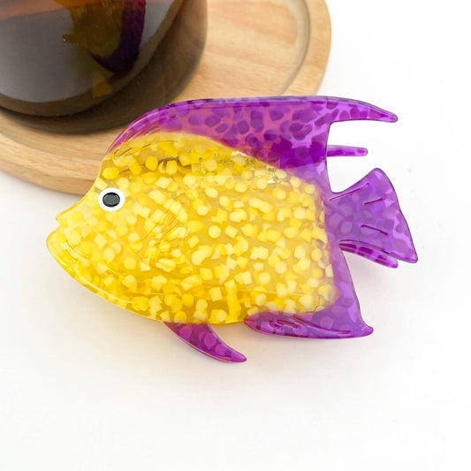 Pince à cheveux en acétate poisson tropical - DupontDupont