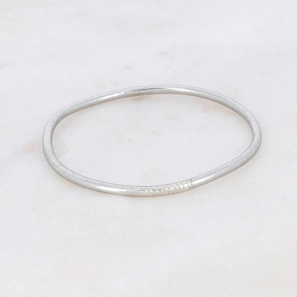 Jonc Bouddhiste fin - argent