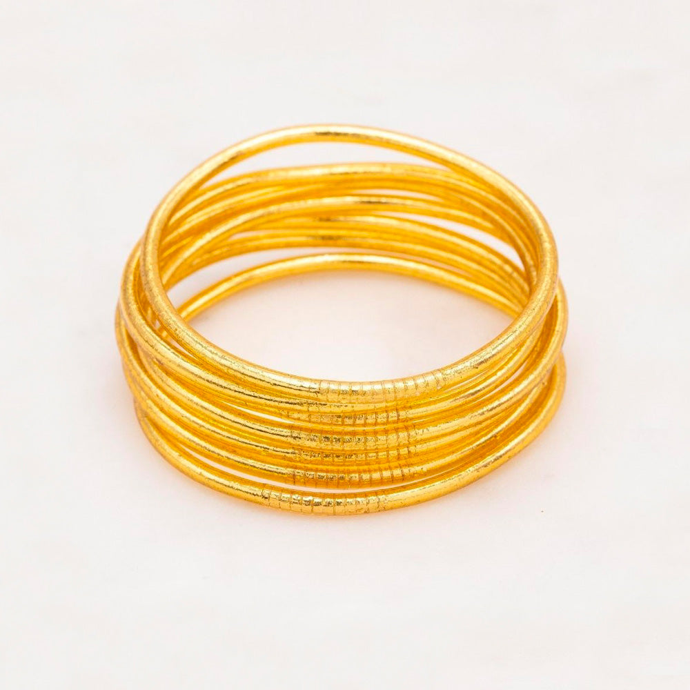 Jonc Bouddhiste fin - or