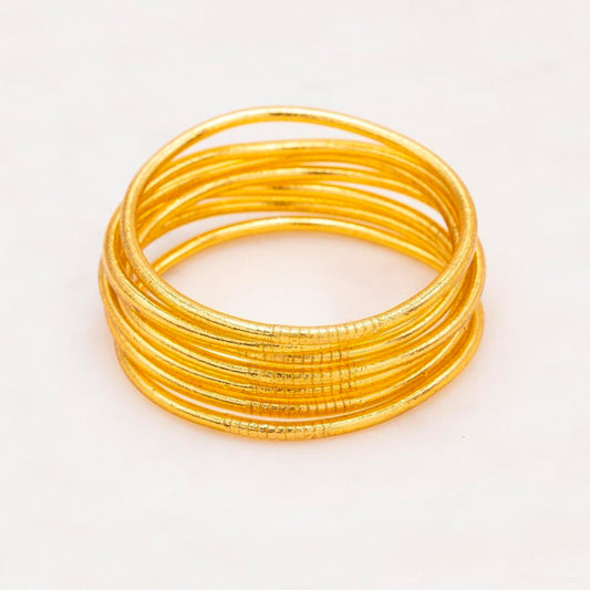 Jonc Bouddhiste fin - or