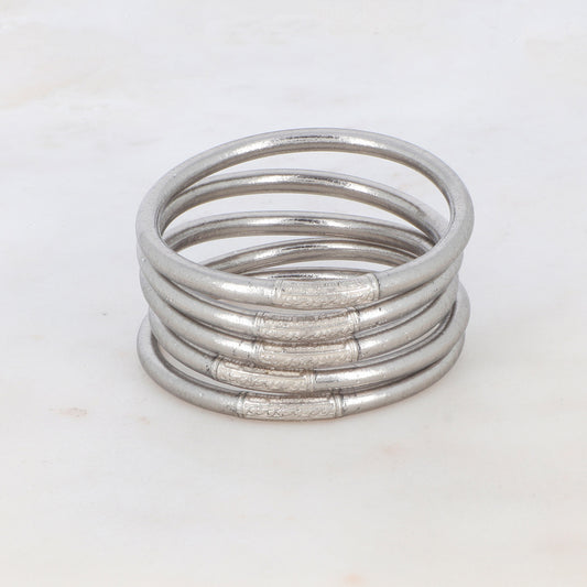 Jonc Bouddhiste argent