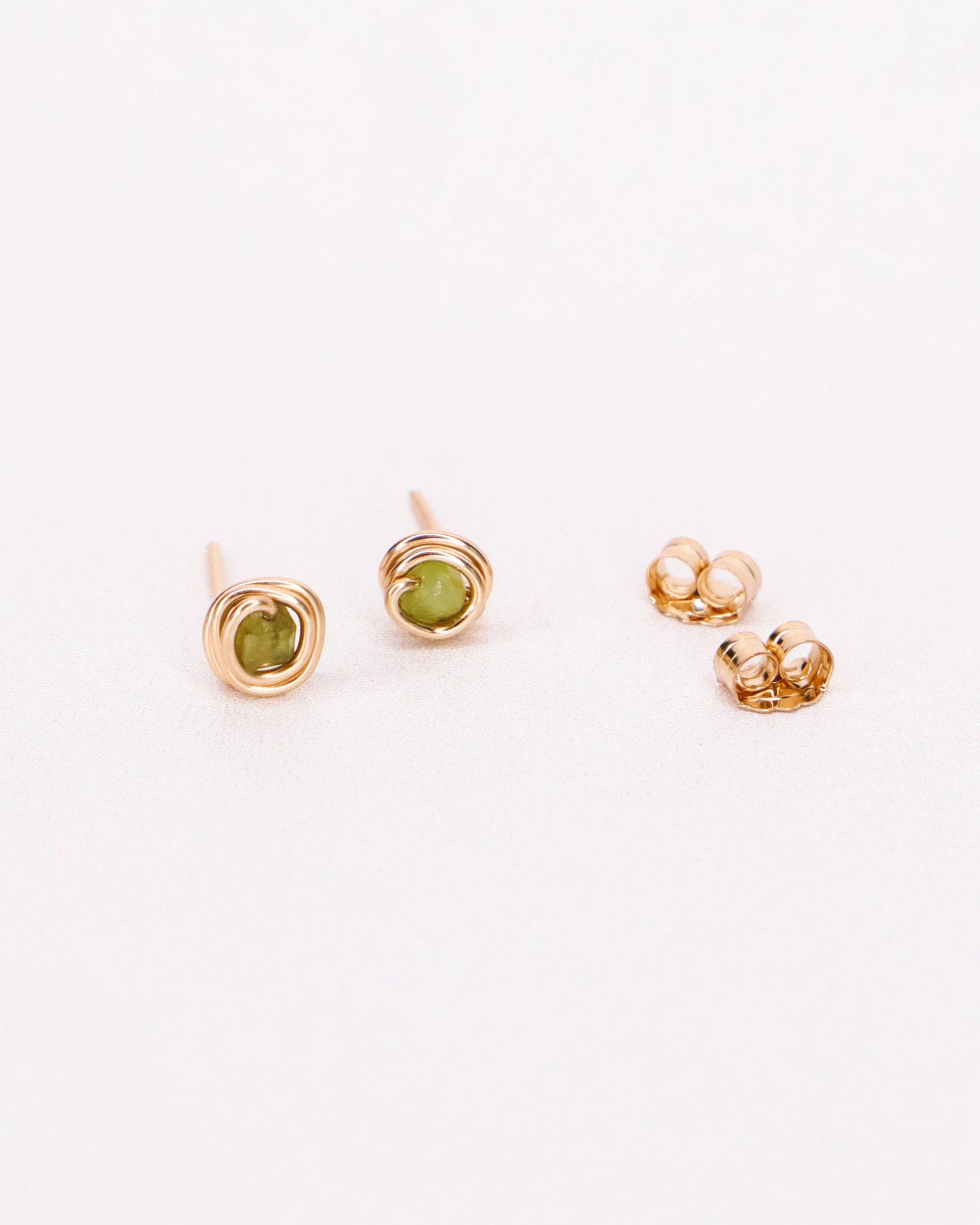 Auster - vert: Or / Tourmaline vert / Paire - DupontDupont