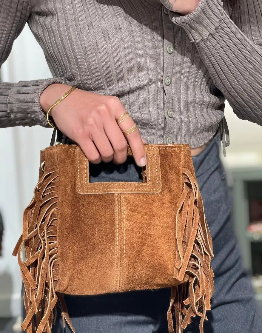 Sac en daim suédé Camel