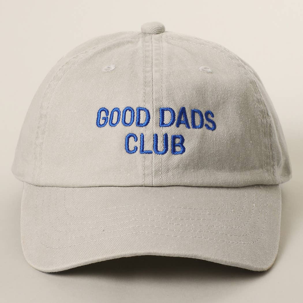 Casquette de baseball en coton brodée « Good dads club » Sable