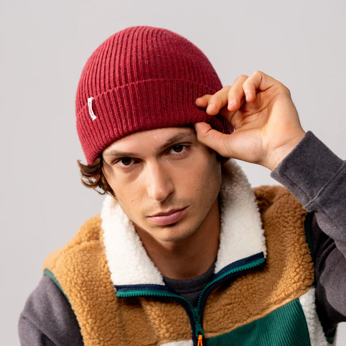 Bonnet 100% laine d’agneau - Terracotta