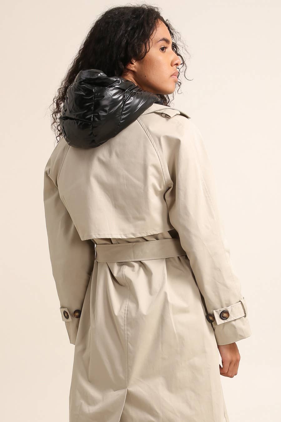 Capuche doudoune imperméable réversible : Acier