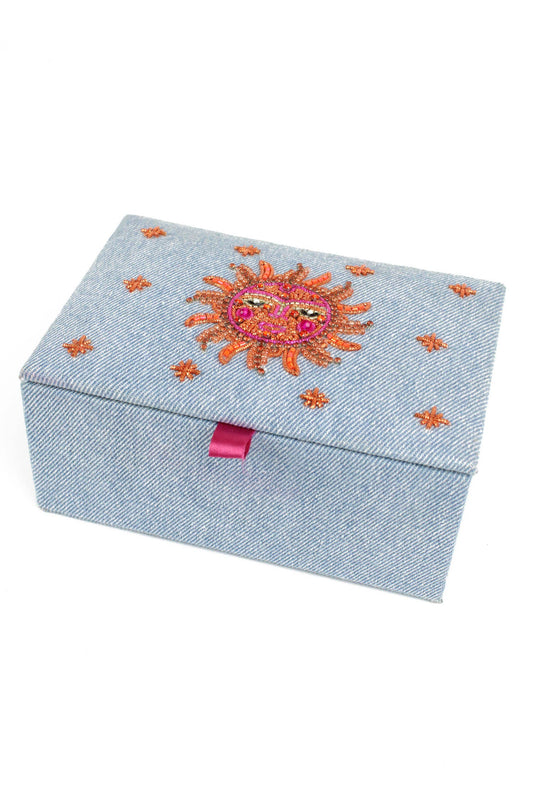 BOÎTE À BIJOUX SUN FACE EN JEAN