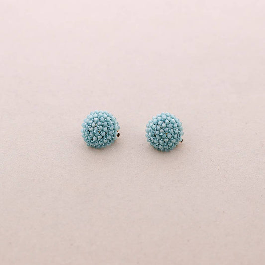 Boucles d'oreilles à clip en cristal Bleu