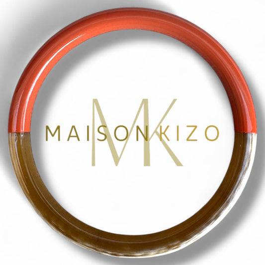 Jonc corne de buffle Orange brique