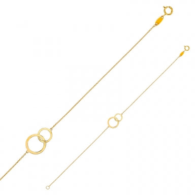 Bracelet 2 anneaux OR 9kt