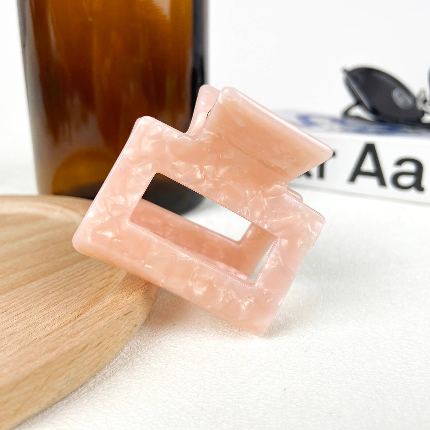 Pinces à cheveux carrées en acétate