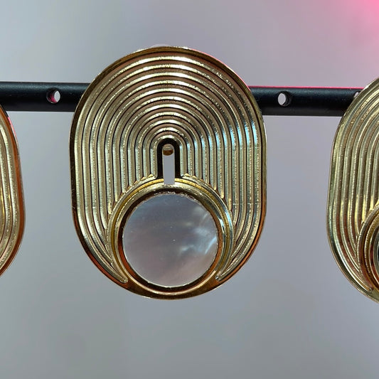 CLIP Boucles d'oreilles XL 7 chemins ovale