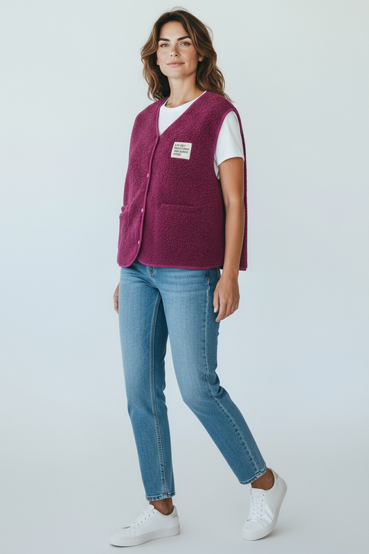 Gilet Moumoute framboise